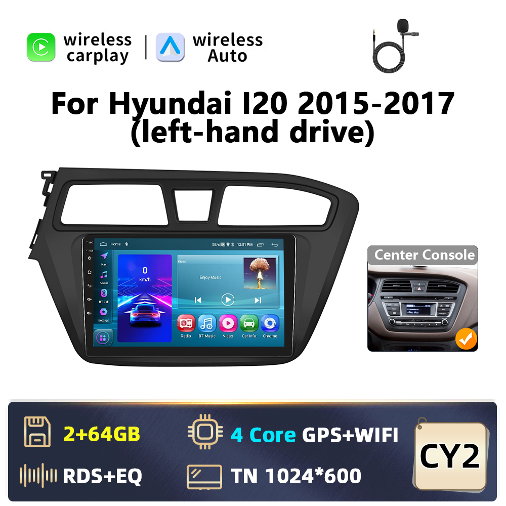 Radio Nawigacja Android Hyundai i20 2015-2017 | 9